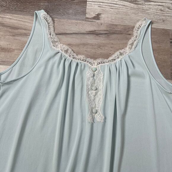 Unbranded Baby Blue Lace Trim Slip Dress Nightie Balletcore Coquette Soft Girl L - Picture 3 of 4